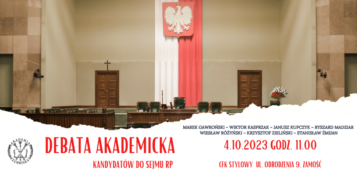 Debata akademicka kandydatów do Sejmu RP – oglądaj NA ŻYWO
