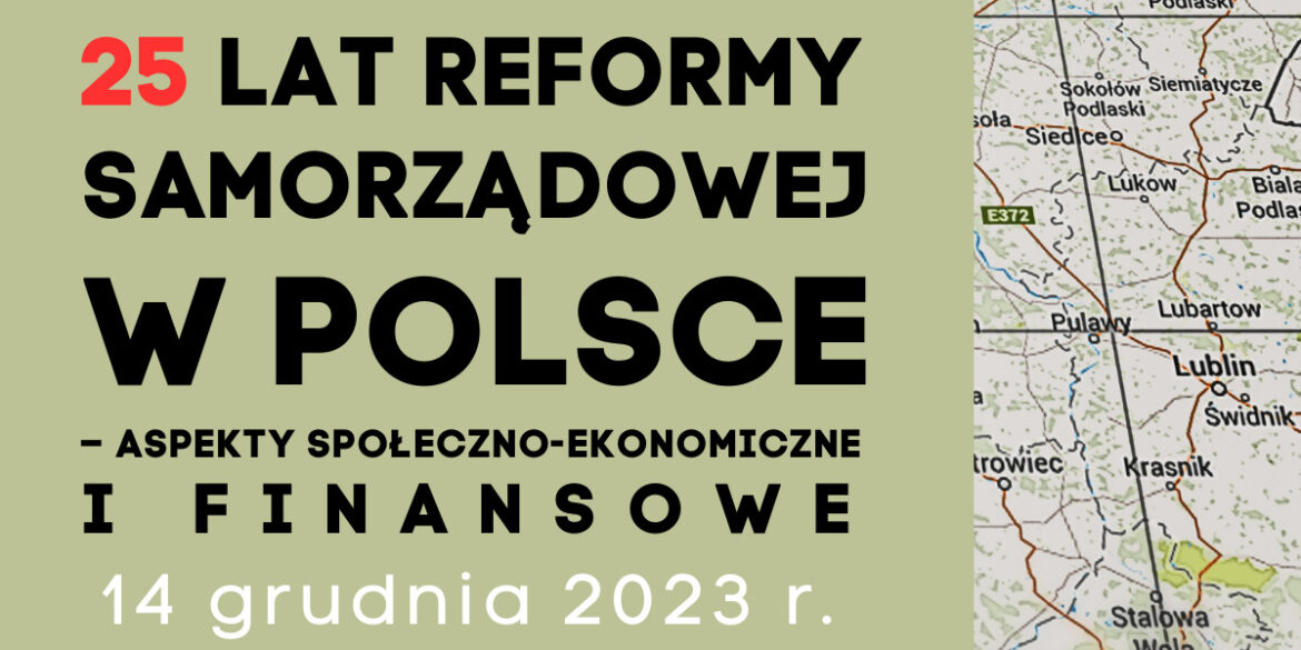 Przed nami konferencja naukowa pt. „25 lat reformy samorządowej w Polsce – aspekty społeczno-ekonomiczne i finansowe”