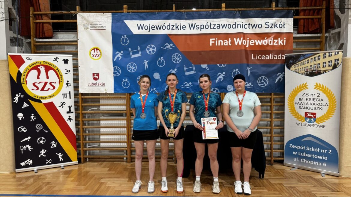 Srebrny medal III LO w finale Licealiady Wojewódzkiej w badmintonie
