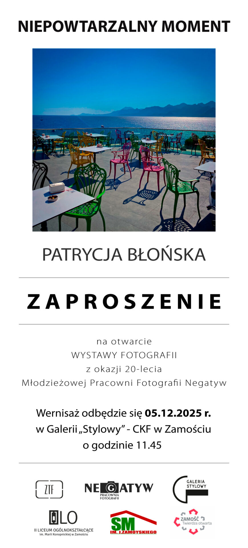 Przed nami wernisaż wystawy Patrycji Błońskiej, pt. „Niepowtarzalny moment”