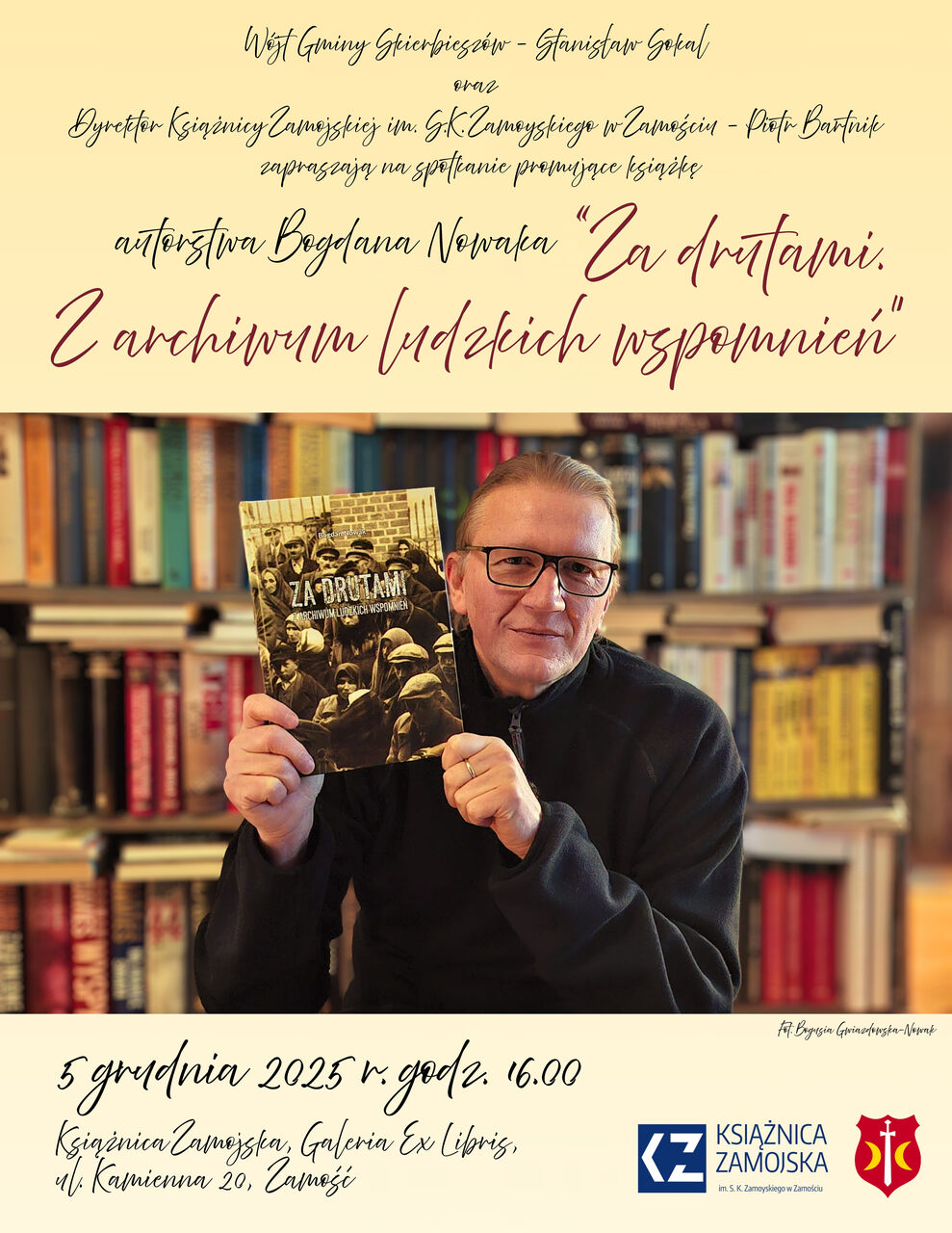 Książnica zaprasza na spotkanie promujące książkę „Za drutami. Z archiwum ludzkich wspomnień” Bogdana Nowaka