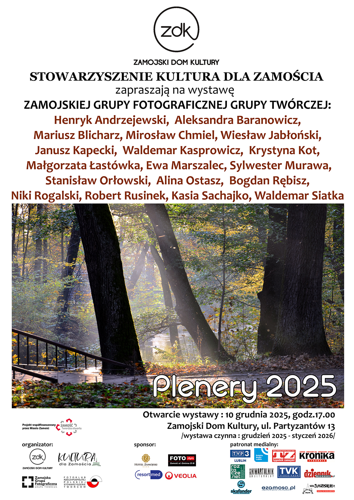 „Plenery – 2025” – zaproszenie na wystawę Zamojskiej Grupy Fotograficznej