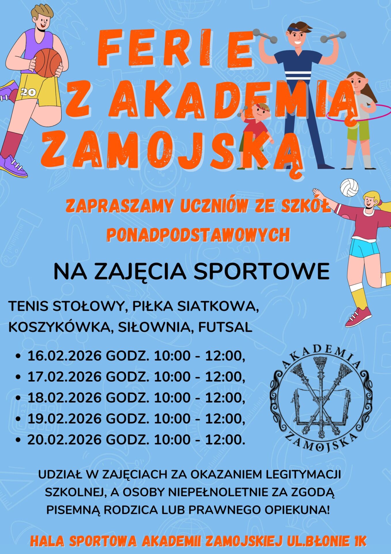 Sportowe ferie z Akademią Zamojską