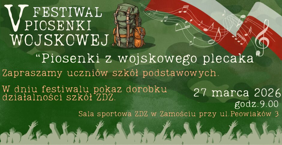 Zbliża się V Festiwal Piosenki Wojskowej „Piosenki z wojskowego plecaka”