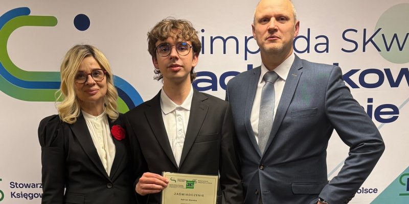 Uczeń „Ekonomika” finalistą Ogólnopolskiej Olimpiady „Rachunkowość w Biznesie”