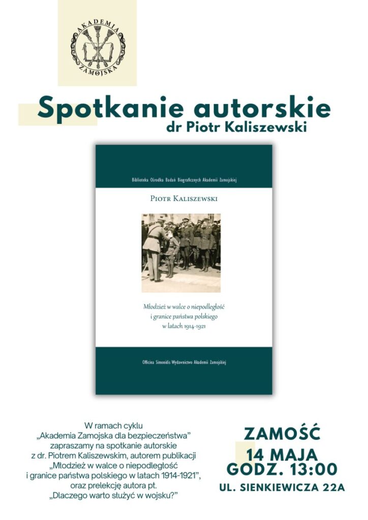 Zaproszenie na spotkanie autorskie z dr. Piotrem Kaliszewskim
