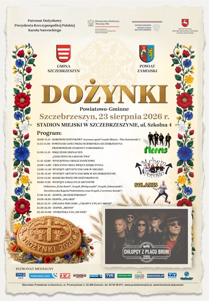 Już niedługo Dożynki Powiatu Zamojskiego! (PROGRAM)