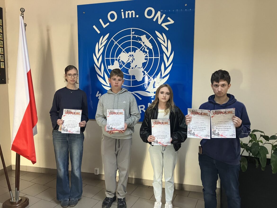 Sukcesy uczniów „ONZ-etu” w konkursie historycznym